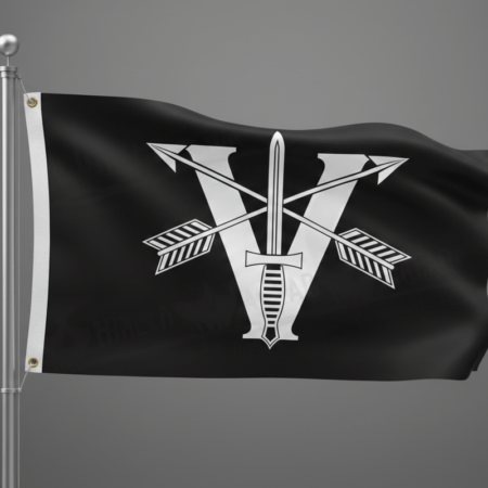 Legio 3BN Flag- V, Skull and Eagle Logo