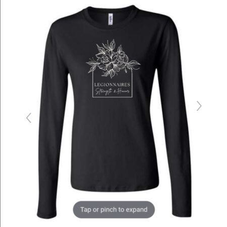Black Devil Ladies Long Sleeve Tee -Floral