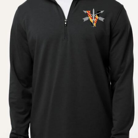 Black Devil 1/4 Zip_Men's _Embroidered 'V' Group