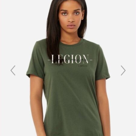 Black Devil Ladies Relaxed Tee -Floral Legion Overlay