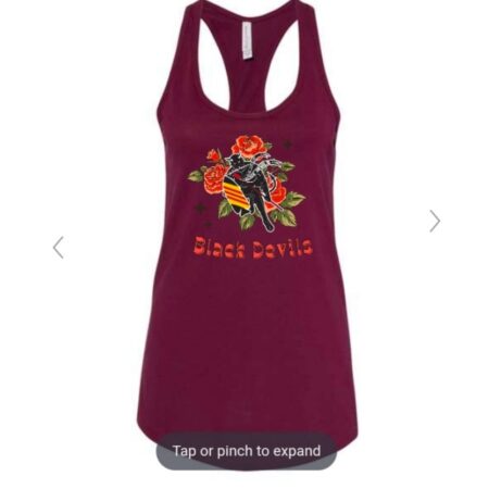 Black Devil Ladies Racerback Tank_1BN & FLORAL BD